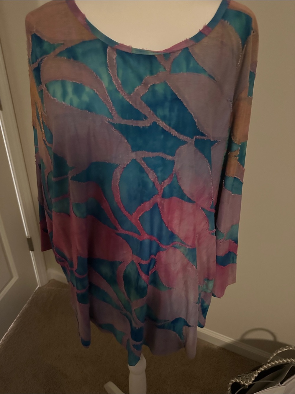 Women's Multicolor Abstract Print Tunic Blouse